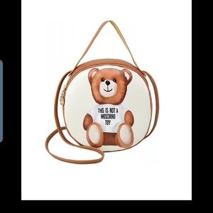 Fashion bear printed round handbag